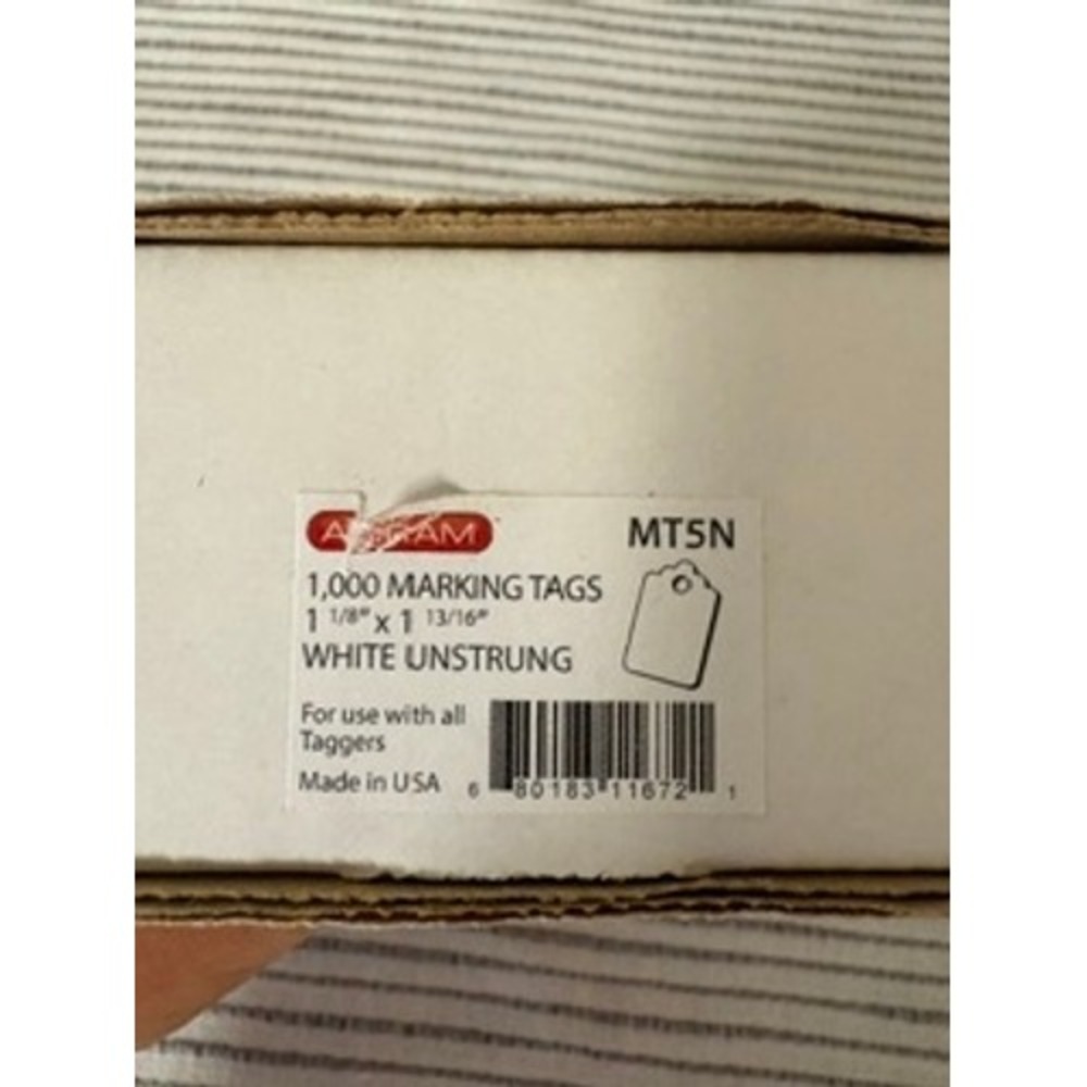 Amram MT5N Marking 600 Tags White Unstrung 1-1/8 x 1-13/16 Made in USA